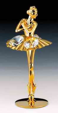 Ballerina 24K Gold Swarovski Crystal Free Standing Fig