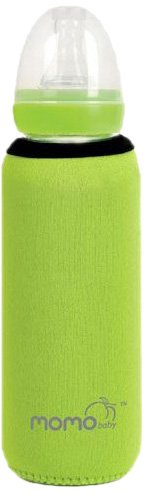 Momo Baby 3-Pack Standard Thermal Glass Bottle Huggers, Green, 8 Ounce
