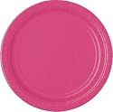 Hot pink Paper Plates -christening - communion - wedding - anniversary - wedding decoration or just a posh prom or new year party -  9" x 20