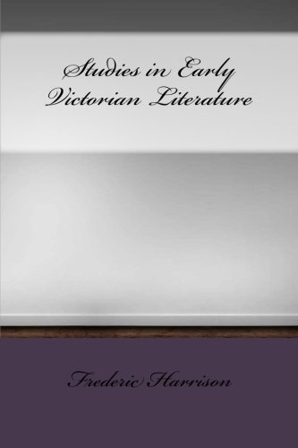 Studies in Early Victorian Literature