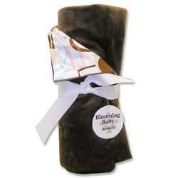 Click here to buy Cocoa Dots Velour Blanket by Trend Lab.