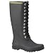 Chooka Women's Noir Lace-Up Rain Boot,Black,8 M US