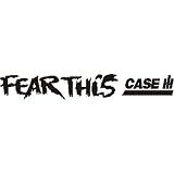Fear this case IH vinyl lettering decal sticker, White 