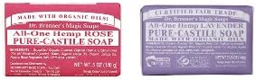 Dr. Bronner's Magic Castile Soaps Bars (Floral) - Rose, Lavander