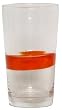 Hand Blown Glass Orange Color Glass Band Tumbler 6"H 18oz Set of Four
