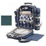 Picnic Pack, New, Can Accommodate Four People (Green) (17 H x 6 W x 16.75 D)