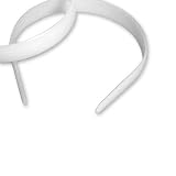 Plastic Headband White Craft - 20mm 3/4 inch (12)