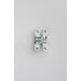 SOSS Mortise Mount Invisible Hinges with 4 Holes, Zinc, Satin Chrome Finish, 2-3/8" Leaf Height, 1/2" Leaf Width, 23/32" Leaf Thickness, #7 x 1-1/4" Screw Size (1 Pair)
