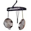 Enclume 24-in. Premier Half Circle Pot Rack, Hammered Steel.