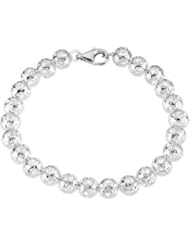 Clevereves Sterling Silver 08.00 Inch 08.00 mm Hollow Bead Bracelet