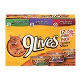 9 Lives Chicken, Veal and Beef Tender Slices Canned Cat Food in Gravy