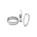 Platinum 3mm Ladies Court Heavy Wedding Ring - Free Delivery - Other Finger Sizes Available
