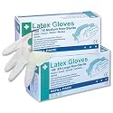 Safety First-Aid Latex Gloves Disposable Medium [Pack 100]
