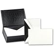 Black Faux Crocodile Box of Correspondence Cards
