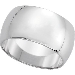 Genuine IceCarats Designer Jewelry Gift Sterling Silver Wedding Band Ring Ring. 10.00 Mm Half Round Band Half Round Band In Sterling Silver Size 6