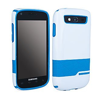 Body Glove Samsung Galaxy S BLAZE 4g T-Mobile Diamond Hard Shell White with Blue trim