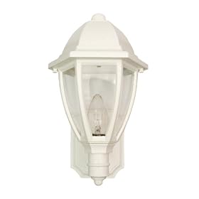 Adjusta-Post Everstone One-Light Outdoor Upward Coach Wall Sconce, White with Clear Acrylic Beveled Lens #S21SC-WH