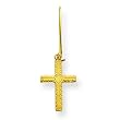 14k Kidney Wire Cross Earrings