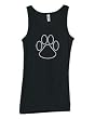 Rhinestone Paw Print Mascot Tank Juniors Longer Length Top