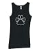 Rhinestone Paw Print Mascot Tank Juniors Longer Length Top