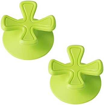 2Pcs Pack Strong Suction Cup Hook Holder,Removable Hook Sucker Hanger with Lucky Four-leaved Clover Shape to hold Towel/Coat/Robe/Key Ideal for Wall Window Bathroom Kitchen,Color-Green