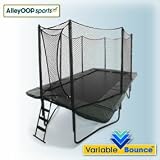 AlleyOop 10'x17' rectangular trampoline integrated Safety Enclosure