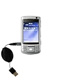 Retractable USB Cable for the Samsung SGH-G810 with Power Hot Sync and Charge capabilities - uses Gomadic TipExchange Technology