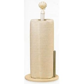 SEASHELL beach standing PAPER TOWEL HOLDER kitchen by Tribeca Blu
