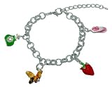 Lovely silver plated charm bracelet by GlitZ JewelZ © - 4 cute hand painted enamel charms - fits lovely on any wrist - perfect for a gift - packed in a cute velvet pouchette - Fits 7 to 8.5 inches with 1.5 inches extensions Lovely silver plated charm bracelet by GlitZ JewelZ © - 4 cute hand painted enamel charms - fits lovely on any wrist - perfect for a gift - packed in a cute velvet pouchette - Fits 7 to 8.5 inches with 1.5 inches extensions