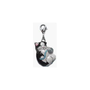 Webkinz Black and White Cat Charm by 