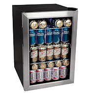 EdgeStar 84 Soda Can Beverage Cooler Fridge - Stainless Steel