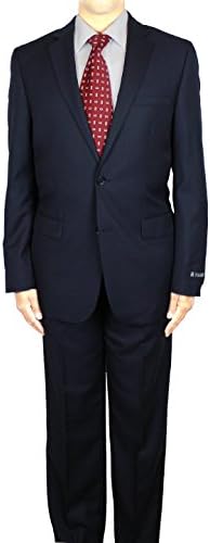 NAAMS MEN'S WOOL SUIT 2 BUTTON 2 VENT WITH SLIM JACKET FLAT FRONT PANT