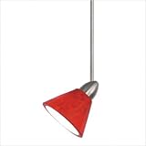IMAGE OF Aries Architectural Track Head with Optional Red Fresco Shade Mounting Type / Length / Finish: Rail/12