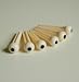 Set of 6 Acoustic Guitar Bridge Pins - Ivory/Black Dot