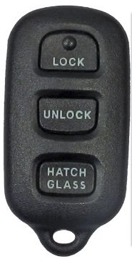 2003-2008 Toyota Matrix Four Button (With Panic On Back) Keyless Entry Remote Fob Clicker With Free Do-It-Yourself Programming and Free eKeylessRemotes Guide