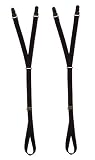 Stirrup Style Black Shirt Stays - 2 Pack