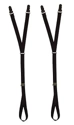 Stirrup Style Black Shirt Stays - 2 Pack