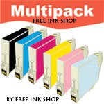 A set of 6 Compatible Ink Cartridges for EPSON Stylus Photo R265 R285 R360 RX560 RX585 RX685 TO801 TO802 TO803 TO804 TO805 TO806 TO807 100% compatible and guaranteed to work by Free Ink