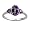 Sterling Silver Ring - Rainbow Topaz and Clear CZ - 8 mm, Size 7