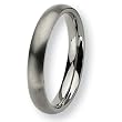 Rounded Brushed Titanium Ring (4.0 mm) - Sizes 6-13