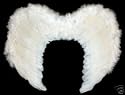LARGE White Angel / Fairy Wings with Real Feathers -- 50 x 40cm