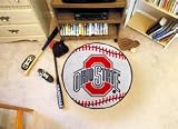 Ohio State Buckeyes 29 Round Baseball Floor Mat (Rug)