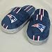New England Patriots Youth Team Stripe Plush Slippers - Size 4