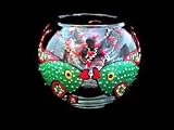 Flirty Fish Design - Hand Painted - 5 oz. Votive with candle
