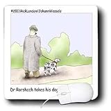 Londons Times Funny Medicine Cartoons - Dr. Rorschach Takes Dog -Spot- For A Walk - Mouse Pads