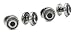 ROTENIER Black Onyx Bearing Studs Set