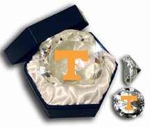 External hard drive:NCAA Tennessee Volunteers Logo 4-Inch High Brillance Diamond Cut Glass Paperweight
