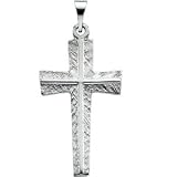 Platinum Cross Pendant - 25.0x15.0mm