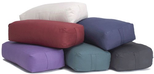 YogaAccessories (TM) Supportive Rectangular Cotton Yoga Bolster - Off White