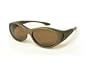 Cocoons Live Eyewear Sunglasses Stream Line (Small) Sand Frame with Polarized Amber Lenses C605A
